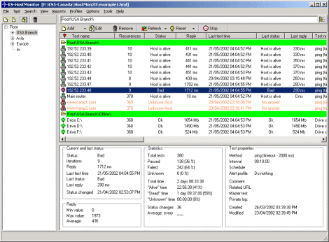 Screenshot of Advanced Host Monitor