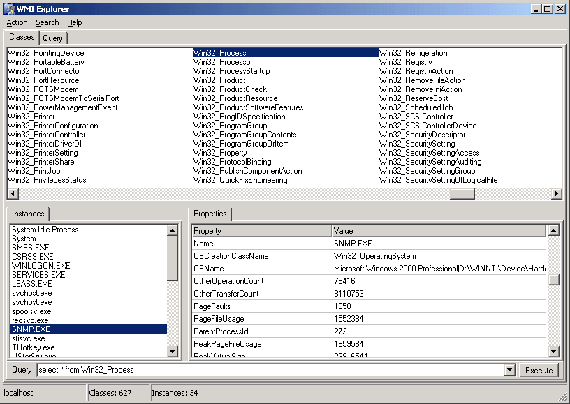Screenshot for WMI Explorer 1.12